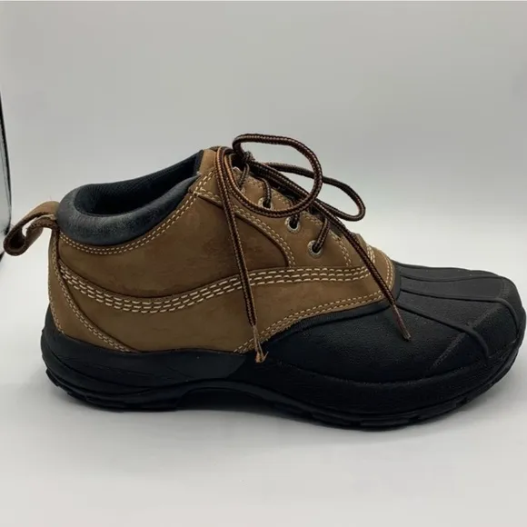 L L. Bean Men's Brown and Black Lace Up Outdoor Low Ankle Boots Size 8 EUC