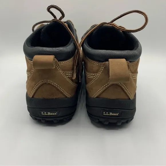L L. Bean Men's Brown and Black Lace Up Outdoor Low Ankle Boots Size 8 EUC