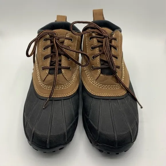L L. Bean Men's Brown and Black Lace Up Outdoor Low Ankle Boots Size 8 EUC