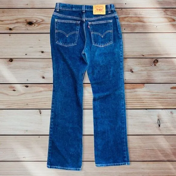 L1 vintage levis womens jean bootcut flare 517 size 6 8 USA long high waist