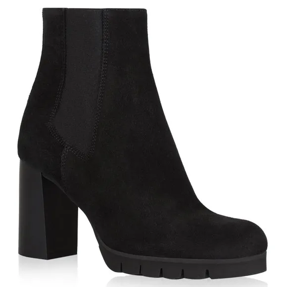 La CANADIENNE Margaret Waterproof Suede High Heeled Chelsea Rain Boots size 7