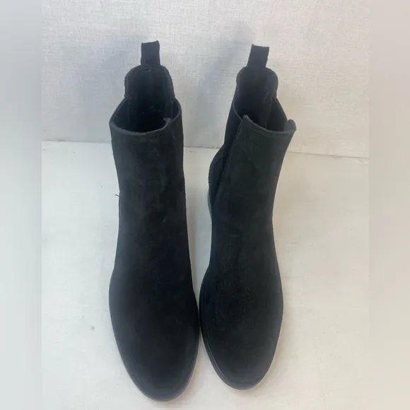 La Canadienne® Presto Black Suede Ankle Boots Italian Leather 8M‎