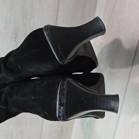 La Canadienne Women Suede Heels shoes boots sz 10M