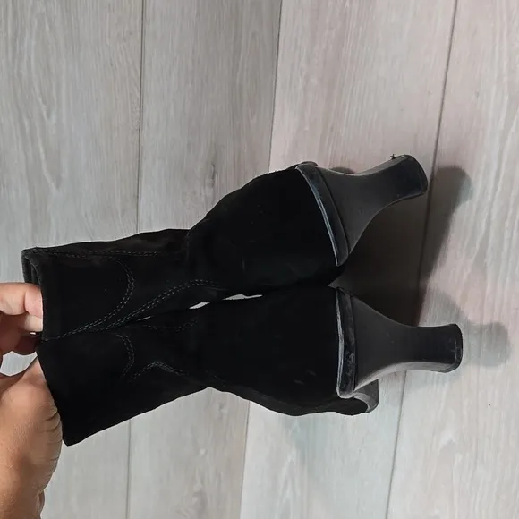 La Canadienne Women Suede Heels shoes boots sz 10M