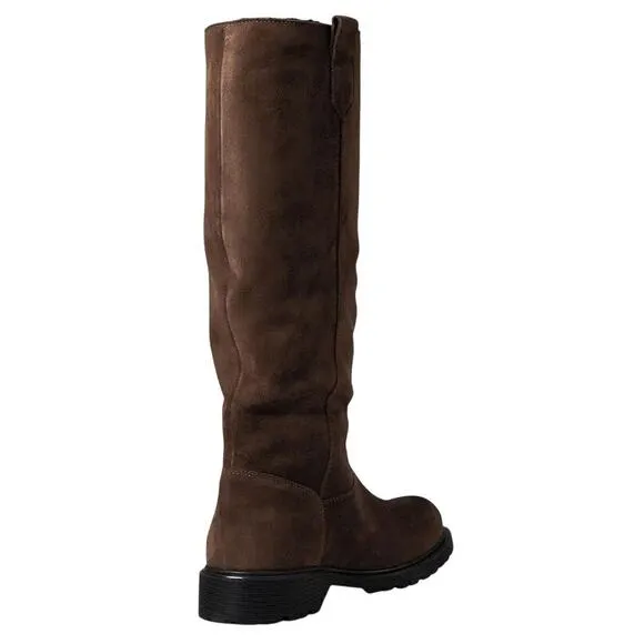 La Canadienne Womens Hollie Tall Boots US 7 M Brown Suede Wool Lined NWOB