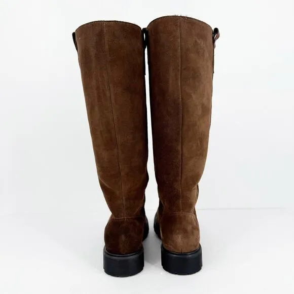La Canadienne Womens Hollie Tall Boots US 7 M Brown Suede Wool Lined NWOB