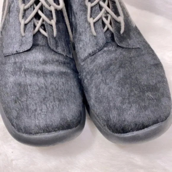 L'AMOUR DES PIEDS Adelvina Calf Hair Boot Sneaker Black Leather size 10M