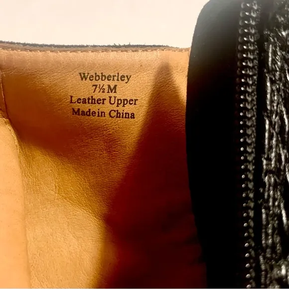L’Amour Des Pieds Leather Ankle Boots Booties Suede Stacked Heel Black Webberley