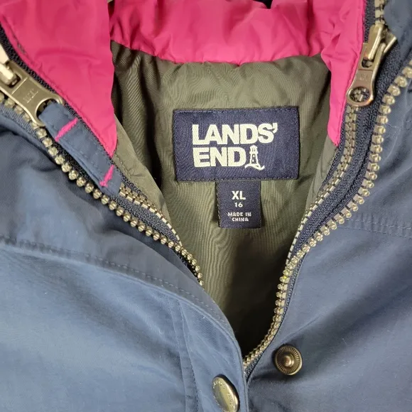 LANDS' END Girls Jacket 2 in 1 Sz XL