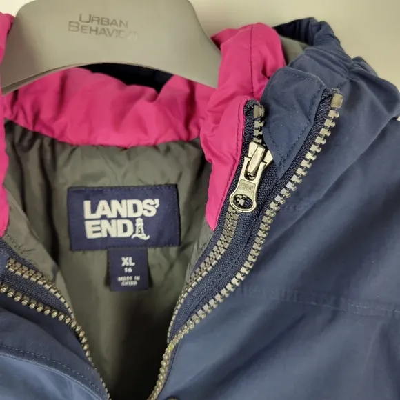 LANDS' END Girls Jacket 2 in 1 Sz XL