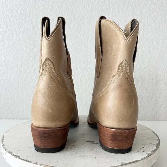 Lane EMMA JANE Womens Cowboy Bootie 7.5 Butterscotch Western Cowgirl Short Boots