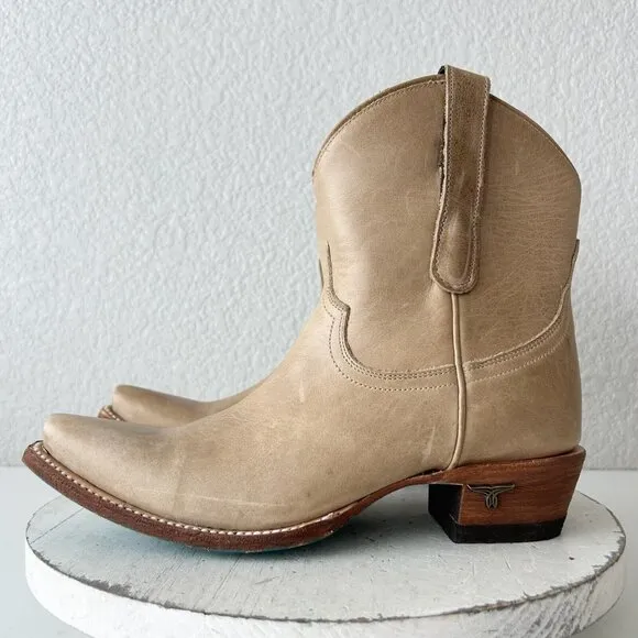 Lane EMMA JANE Womens Cowboy Bootie 7.5 Butterscotch Western Cowgirl Short Boots