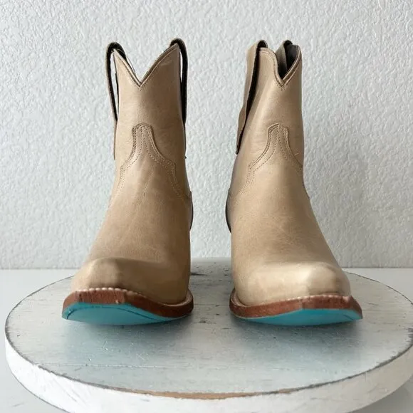 Lane EMMA JANE Womens Cowboy Bootie 7.5 Butterscotch Western Cowgirl Short Boots