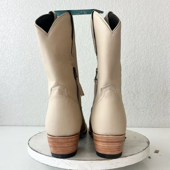 Lane PLAIN JANE Midi Boots Womens Cowboy Booties 10 Western Tan Cowgirl Short