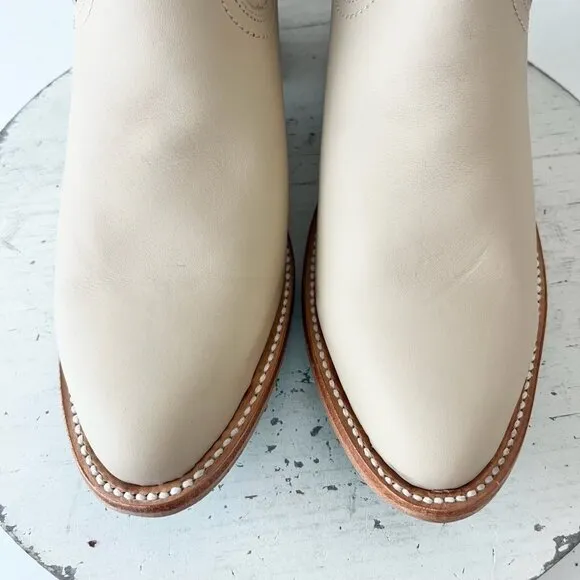 Lane PLAIN JANE Midi Boots Womens Cowboy Booties 10 Western Tan Cowgirl Short
