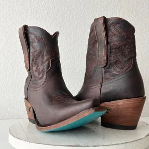 Lane SMOKESHOW Womens Cowboy Boots 9 Brown Leather Western Cowgirl Short Bootie