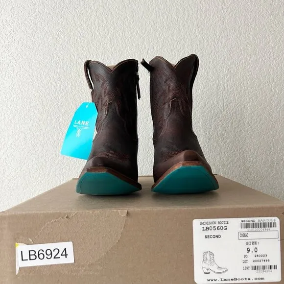 Lane SMOKESHOW Womens Cowboy Boots 9 Brown Leather Western Cowgirl Short Bootie
