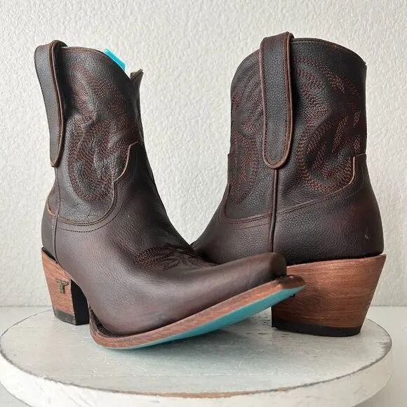 Lane SMOKESHOW Womens Cowboy Boots 9.5 Brown Western Cowgirl Short Ankle Bootie