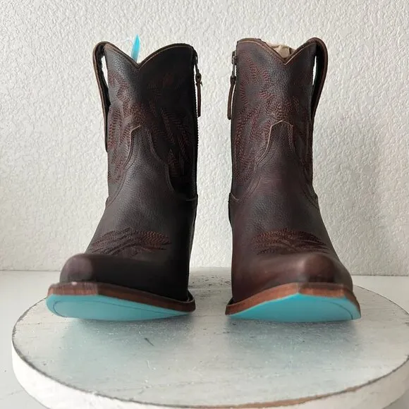 Lane SMOKESHOW Womens Cowboy Boots 9.5 Brown Western Cowgirl Short Ankle Bootie
