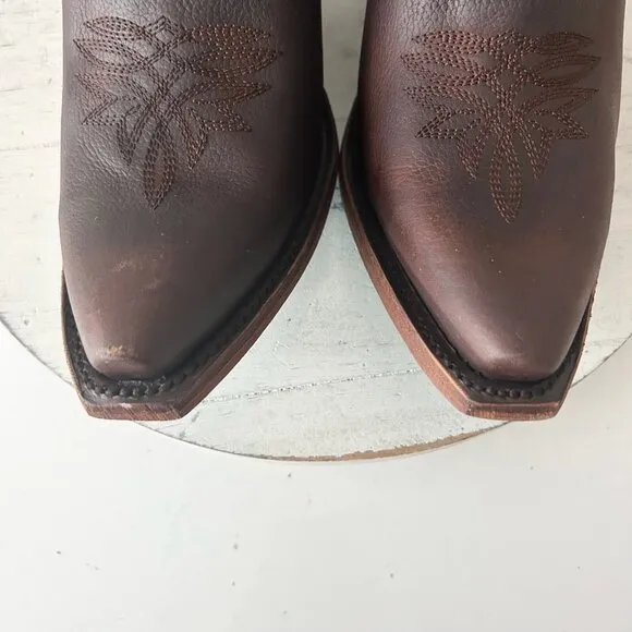 Lane SMOKESHOW Womens Cowboy Boots 9.5 Brown Western Cowgirl Short Ankle Bootie