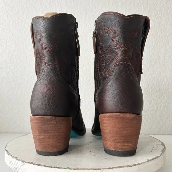 Lane SMOKESHOW Womens Cowboy Boots 9.5 Brown Western Cowgirl Short Ankle Bootie