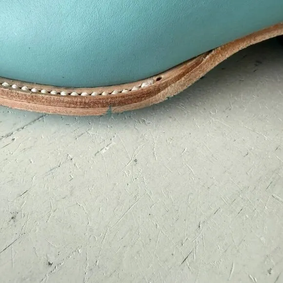 Lane EMMA JANE Womens Cowboy Bootie 9 Turquoise Leather Western Cowgirl Boots