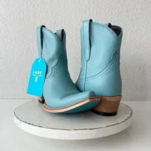 Lane EMMA JANE Womens Cowboy Bootie 9 Turquoise Leather Western Cowgirl Boots