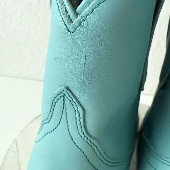 Lane EMMA JANE Womens Cowboy Bootie 9 Turquoise Leather Western Cowgirl Boots