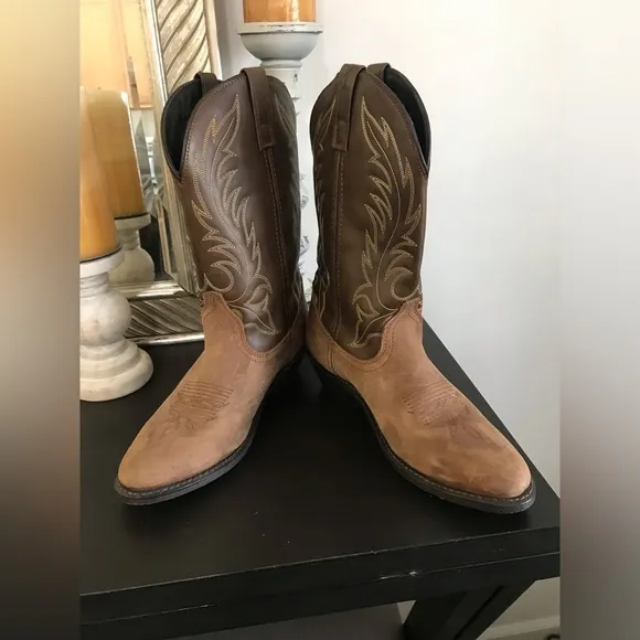 LAREDO BOOTS WOMENS SIZE 9 BROWN LEATHER WESTERN
