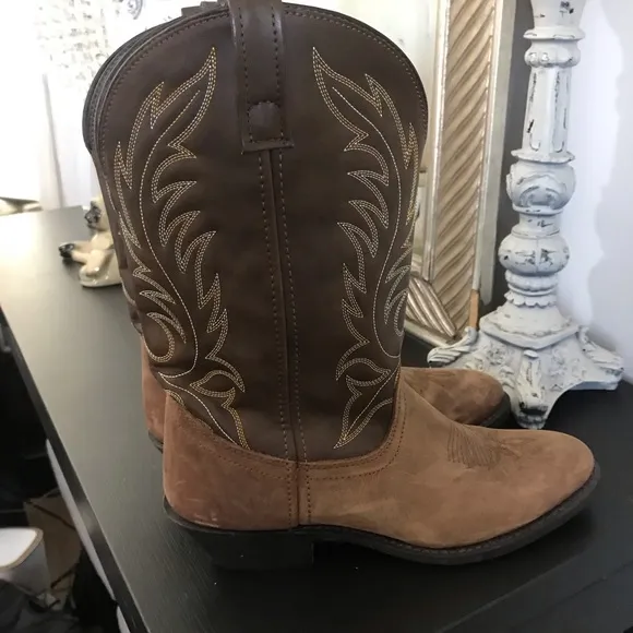 LAREDO BOOTS WOMENS SIZE 9 BROWN LEATHER WESTERN