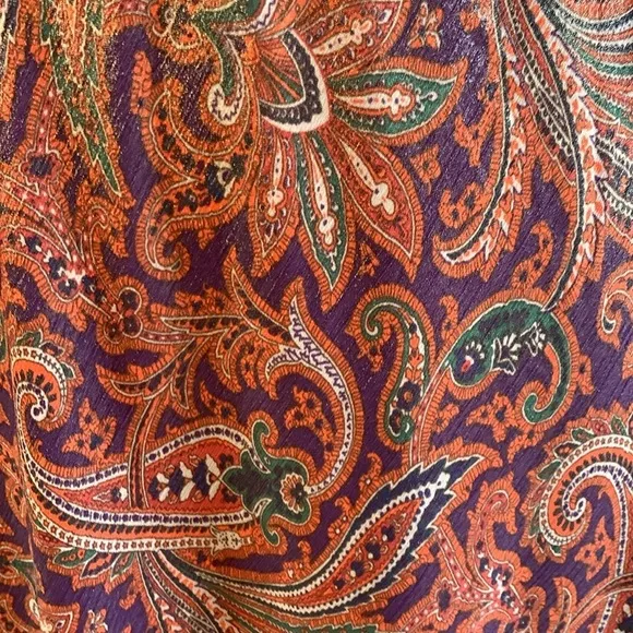 Lauren Ralph Lauren NWT sz 10 paisley long maxi dress with ruffles