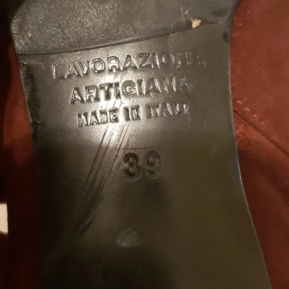 LAVORAZIONE ARTIGIANA BROWN ANKLE BOOTS SZ 39