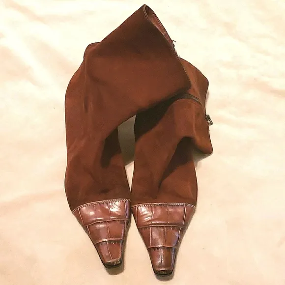 LAVORAZIONE ARTIGIANA BROWN ANKLE BOOTS SZ 39