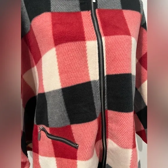 LeModa Cozy Coat Full Zip Fleece Poncho