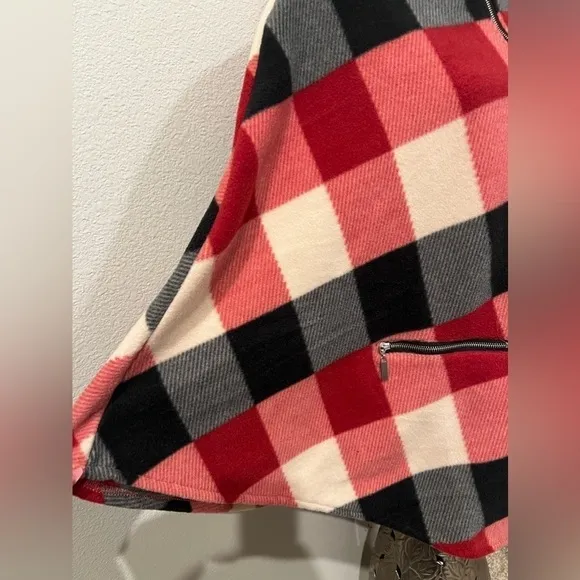 LeModa Cozy Coat Full Zip Fleece Poncho