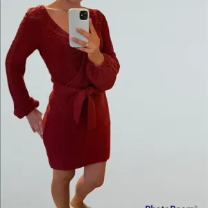 Lerumi tie front wrap mini sweater dress