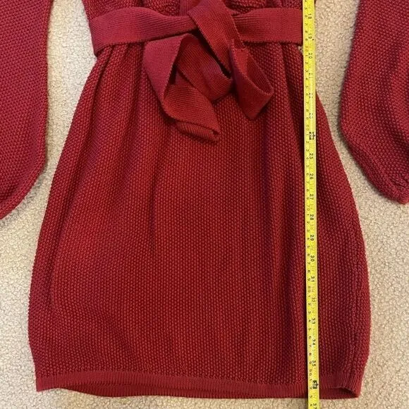 Lerumi tie front wrap mini sweater dress