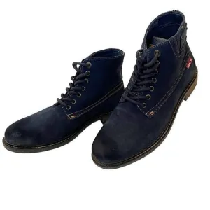 Levi's Sheffield Navy Blue Suede‎ Leather Mens Work Boots Size 8, 231366-700-17