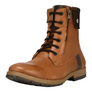 LIBERTYZENO Men's  Lace-Up Tan Casual Boots