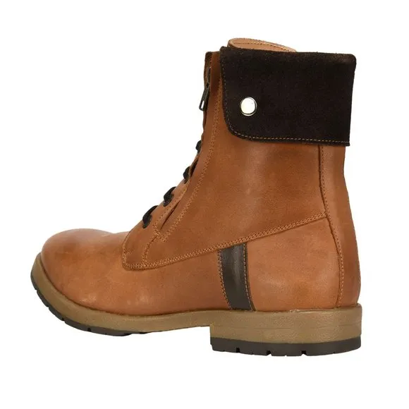 LIBERTYZENO Men's  Lace-Up Tan Casual Boots