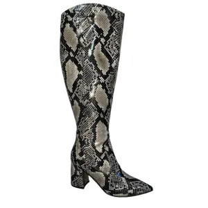 Like new Marc Fisher Snakeskin Print Faux Leather Boots Size 7