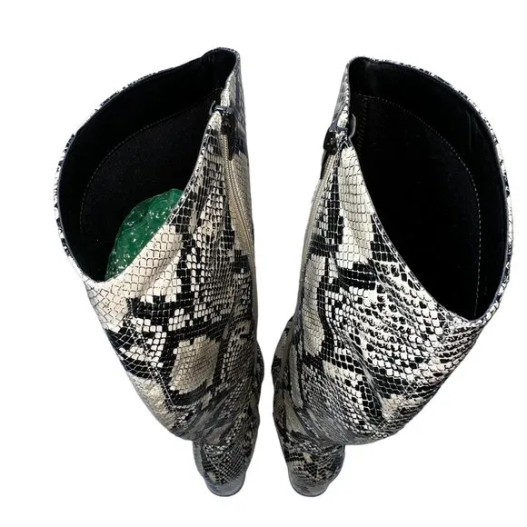 Like new Marc Fisher Snakeskin Print Faux Leather Boots Size 7