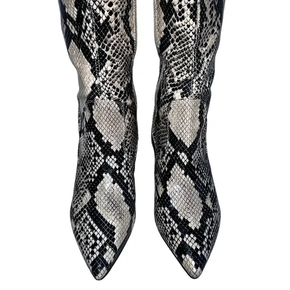 Like new Marc Fisher Snakeskin Print Faux Leather Boots Size 7