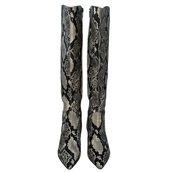 Like new Marc Fisher Snakeskin Print Faux Leather Boots Size 7