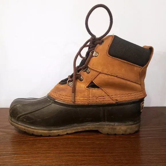 LL Bean Boots Hunting Rain 6&quot; G2 G Force Compound Soles Suede Mens Size 7W
