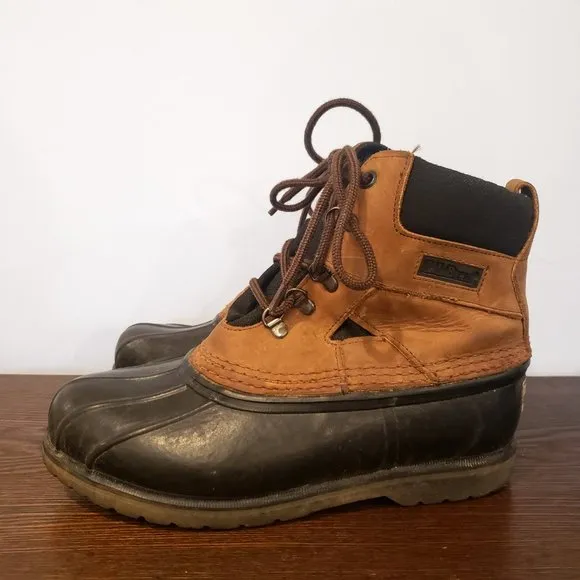 LL Bean Boots Hunting Rain 6&quot; G2 G Force Compound Soles Suede Mens Size 7W