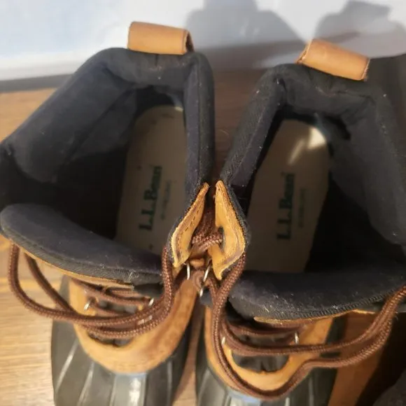 LL Bean Boots Hunting Rain 6&quot; G2 G Force Compound Soles Suede Mens Size 7W