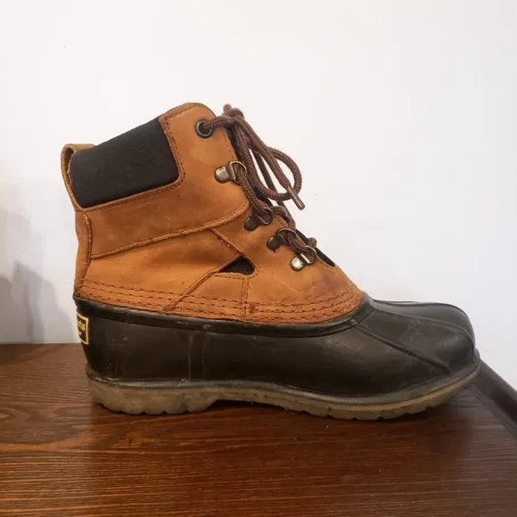 LL Bean Boots Hunting Rain 6&quot; G2 G Force Compound Soles Suede Mens Size 7W