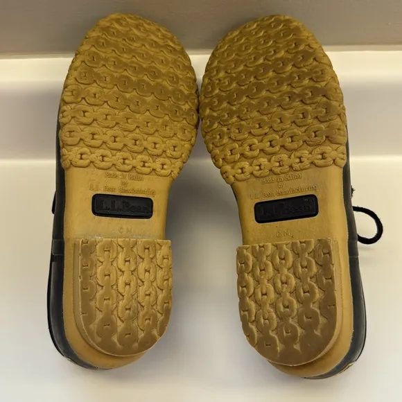 L.L. Bean Low Duck Boots Rubber Mocs | Black | size 7 | EUC