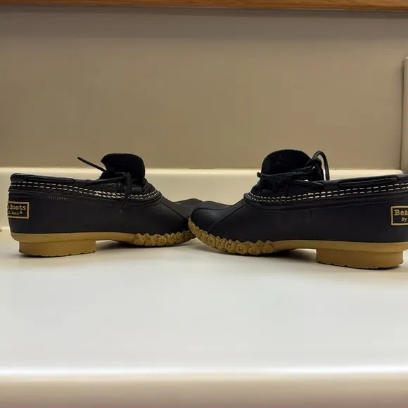 L.L. Bean Low Duck Boots Rubber Mocs | Black | size 7 | EUC
